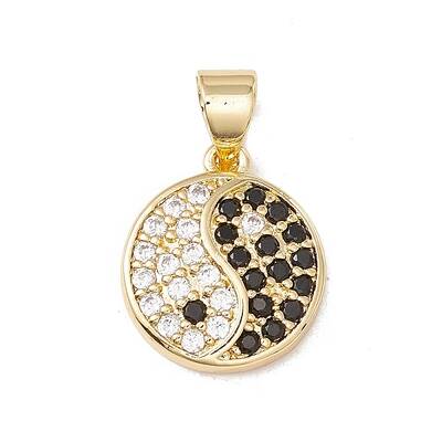 Brass Micro Pave Cubic Zirconia Charms Real 18K Gold Plated