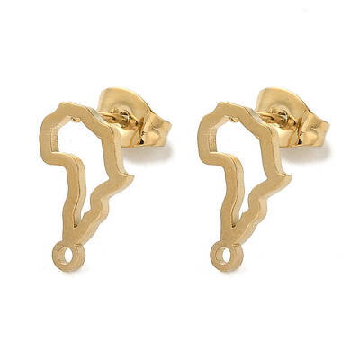 Ion Plating(IP) 304 Stainless Steel Stud Earring Findings