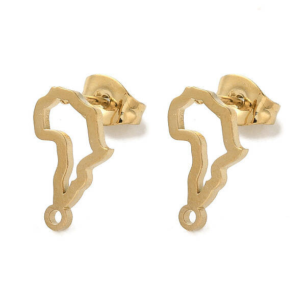 Ion Plating(IP) 304 Stainless Steel Stud Earring Findings