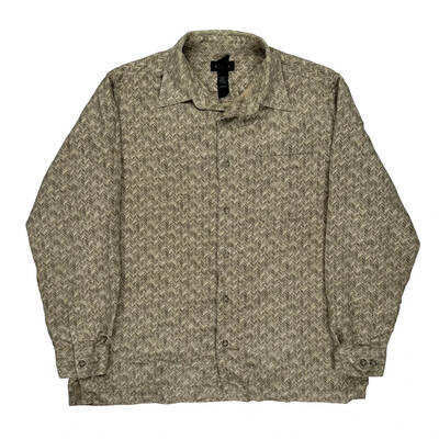Liz Claiborne Shirt - Large Beige Polyester
