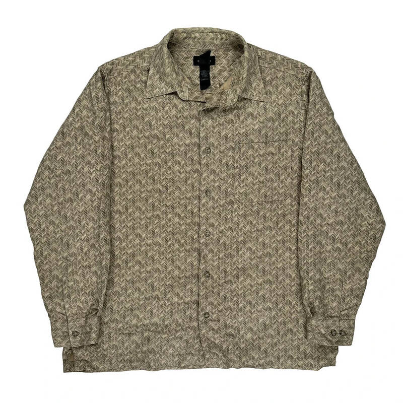 Liz Claiborne Shirt - Large Beige Polyester