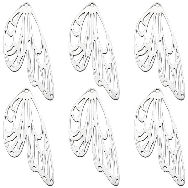 10Pcs 201 Stainless Steel Pendants