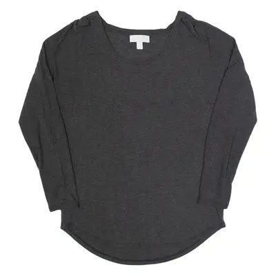 THE WHITE COMPANY LOUNGE Womens Top Grey 3/4 Sleeve UK 8