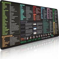 Excel Shortcut Keys Mouse Pad - Extended Large XL Cheat Sheet Gaming Mousepad | PC Office Spreadsheet Keyboard Mat | Non-Slip...