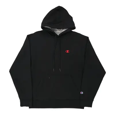 Champion Hoodie - Medium Black Cotton Blend
