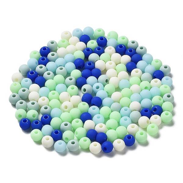 Frosted Opaque Acrylic Beads