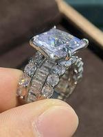 S925 Sterling Silver Artificial Zircon Ring, Fashion Accessories for Women, Trendy All-match & Exquisite Jewelry for Birthday...
