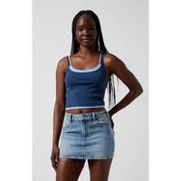PacSun Women's Bella Medium Indigo Denim Mini Skirt - Multicolor