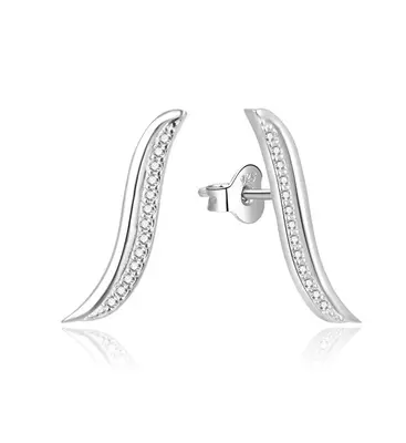 Beneto Elegant longitudinal earrings made of silver AGUP1790L