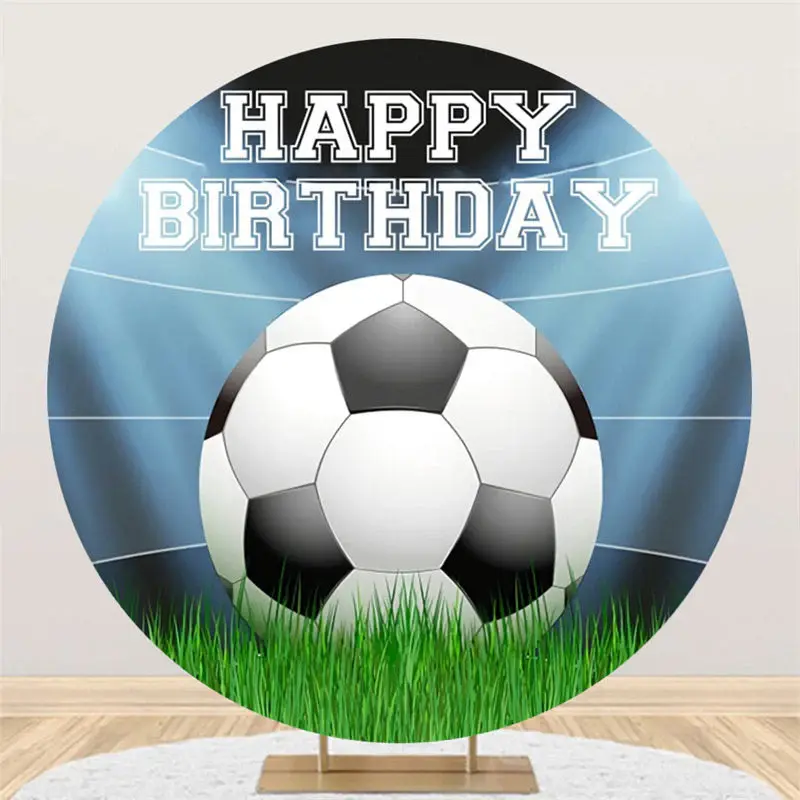 Aperturee Football Game Circle Happy Birthday Backdrop For Boy | Birthday Backdrop Ideas | Round Backdrop Cover Diy | Circle ...