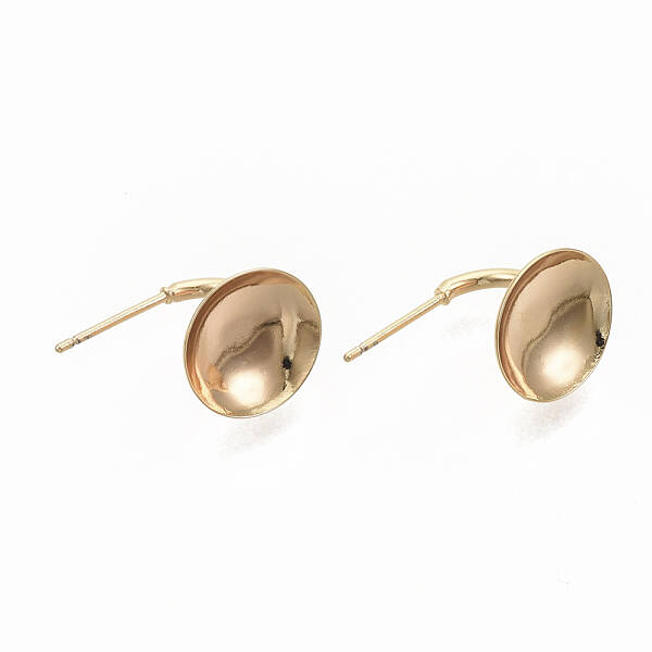 Brass Stud Earring Settings