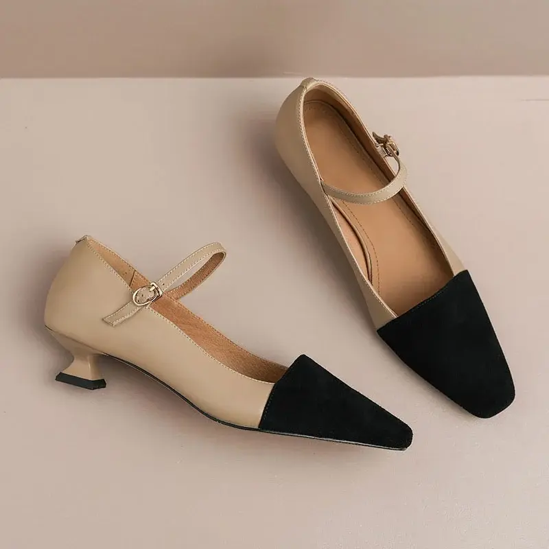 CHIKO Julita Square Toe Kitten Heels Mary Jane Shoes