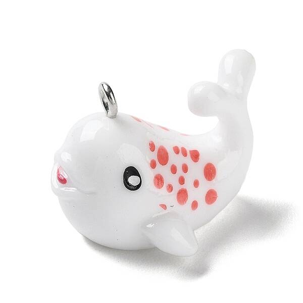 Sea Animal Theme Opaque Resin Pendants
