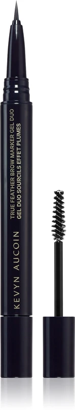 Kevyn Aucoin True Feather Marker Gel Duo Eyebrow Pencil with Brush Color Dark Brunette 0.4 ml