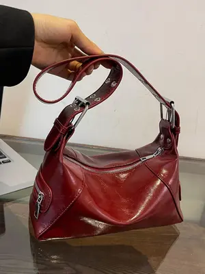 Women's Vintage Grommet Eyelet Design Shoulder Bag, Fashionable Large Capacity Bag for Daily Used, Casual Trendy Versatile Hi...