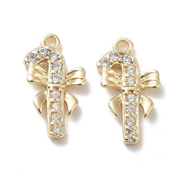 Brass Micro Pave Cubic Zirconia Pendants