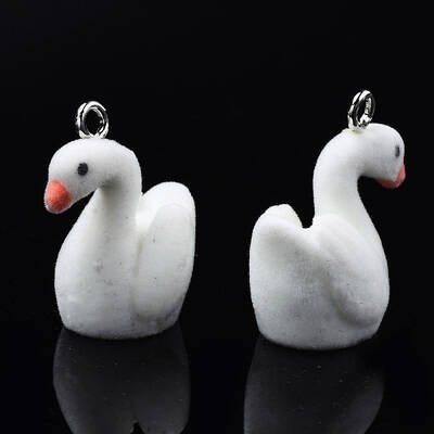 Flocky Resin Pendants