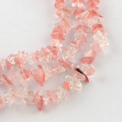 Cherry Quartz Glass Beads Strands