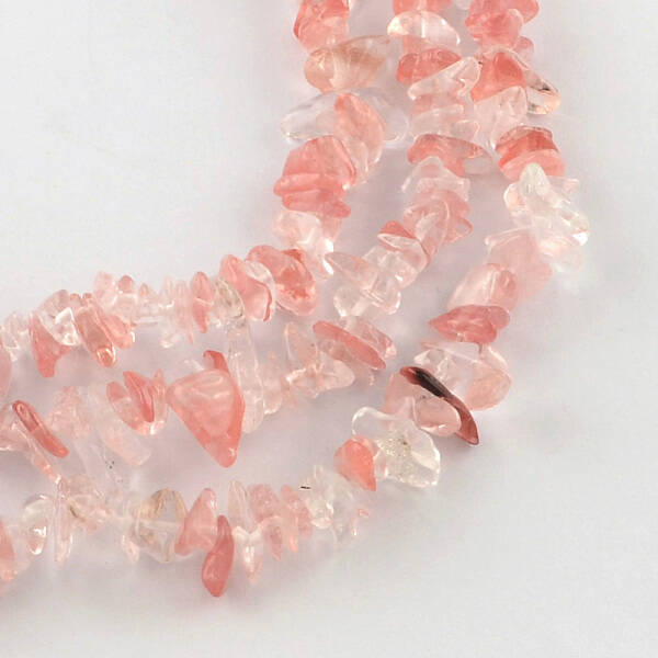 Cherry Quartz Glass Beads Strands