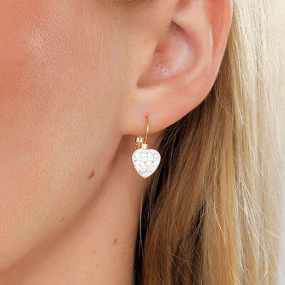 Elegant Heart Stainless Steel Hoop Earrings