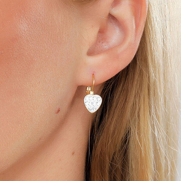 Elegant Heart Stainless Steel Hoop Earrings