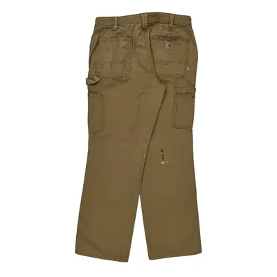 Carhartt Carpenter Trousers - 34W 30L Brown Cotton Blend