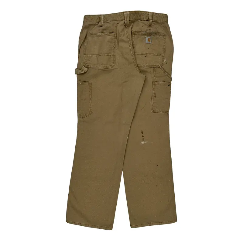 Carhartt Carpenter Trousers - 34W 30L Brown Cotton Blend