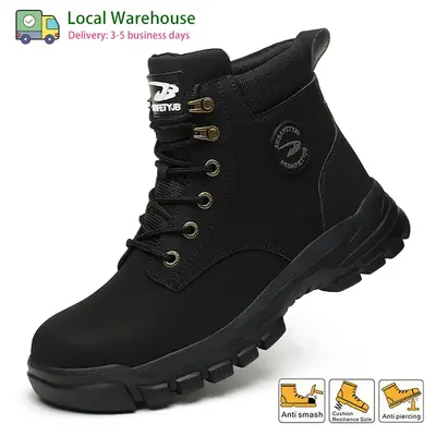 Shoe healthcare worker Sneaker Water Resistant Steel Toe Boots Safety Work Boots for Men Lightweight Indestructible Construct...