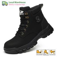 Water Resistant Steel Toe Boots Safety Work Boots for Men Lightweight Indestructible Construction leathers Safety Shoes Footw...