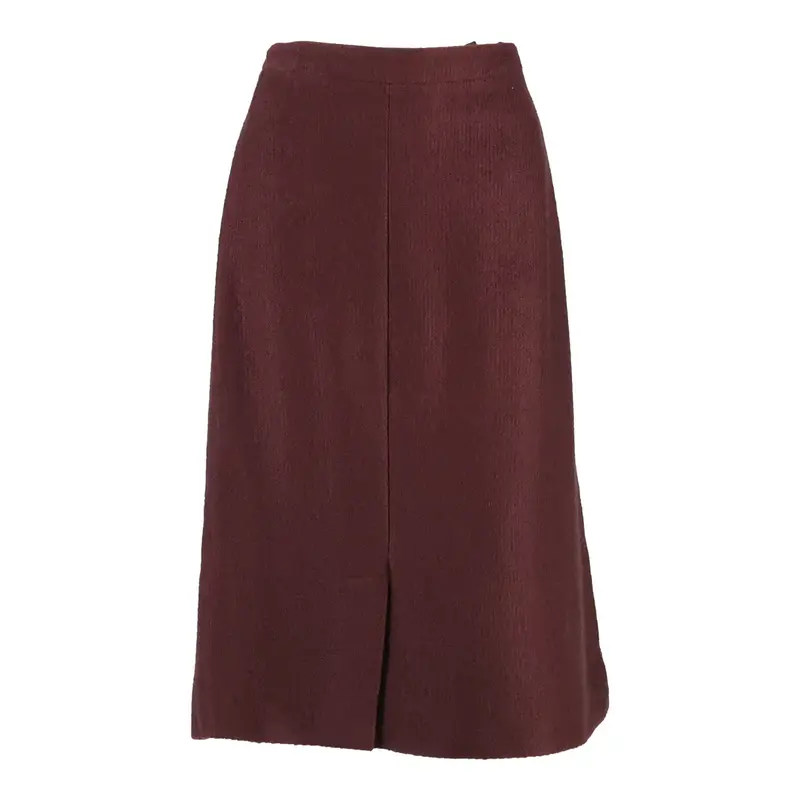 Womens Straight Skirt Maroon Midi M