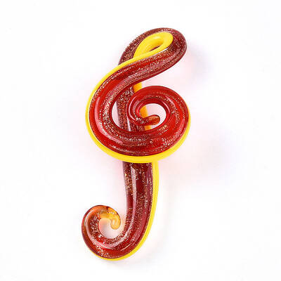 Handmade Gold Sand Lampwork Big Pendants
