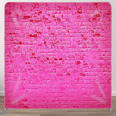 Aperturee Simple Hot Pink Brick Fabric Backdrop Cover for Birthday - Aperturee