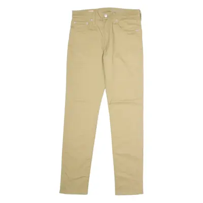 LEVI'S 512 Big E Performance Chino Mens Twill Trousers Beige Slim Tapered W28 L32