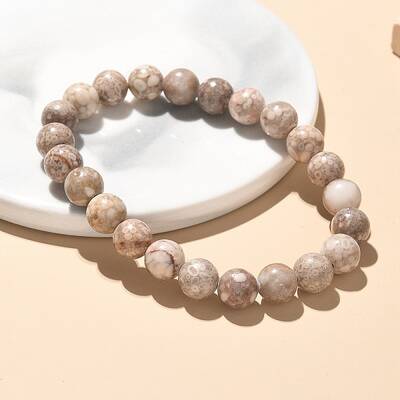 Natural Maifanite/Maifan Stone Bead Stretch Bracelets
