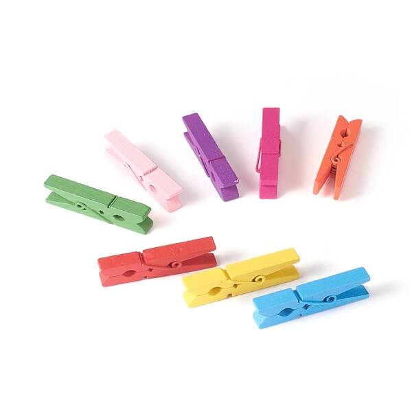 Natural Wooden Craft Pegs Clips