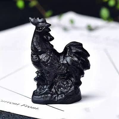 Natural Obsidian Ornament Home Desktop Decoration Craft