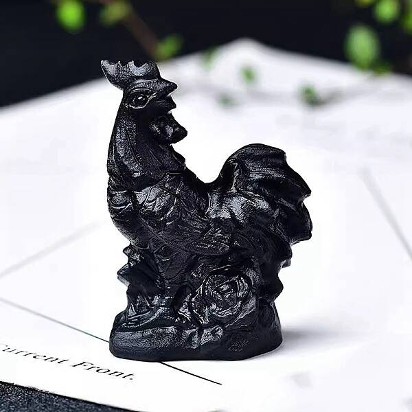 Natural Obsidian Ornament Home Desktop Decoration Craft