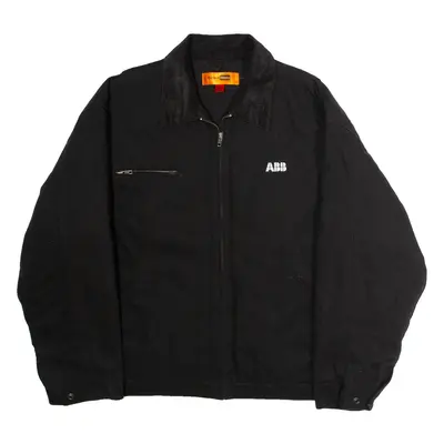 CORNERSTONE ABB Mens Workwear Jacket Black Canvas 2XL