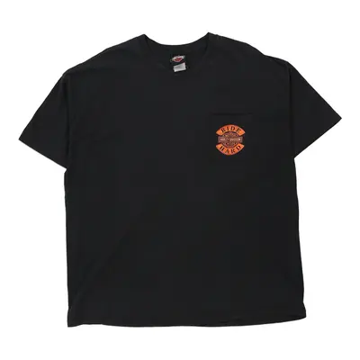 Marietta-Atlanta Georgia Harley Davidson Graphic T-Shirt - 2XL Black Cotton