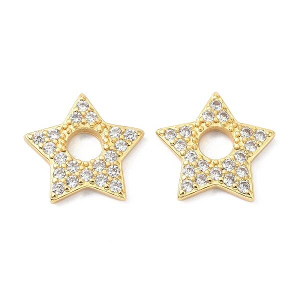 Brass Micro Pave Cubic Zirconia Pendants
