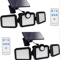 Solar Powered Outdoor Light, 108 LED Security Light with Remote Control, Sensor Light, Waterproof Wall Light with 3 Modes for...