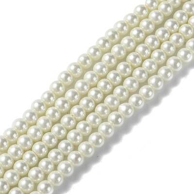 Eco-Friendly Dyed Glass Pearl Round Beads Strands
