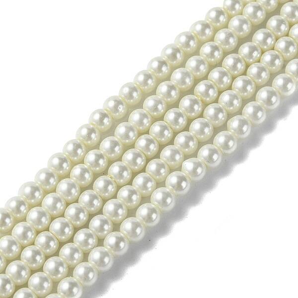 Eco-Friendly Dyed Glass Pearl Round Beads Strands
