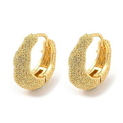 Rack Plating Brass Textured Hoop Earrings