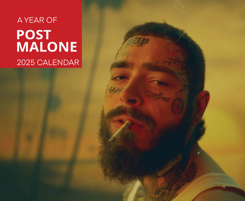 Post Malone Calendar - 2024 Calendar, Wall Calendar 2024, Planner 2024