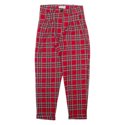 ONE AND ONLY Womens Trousers Red Relaxed Tapered Viscose W26 L25