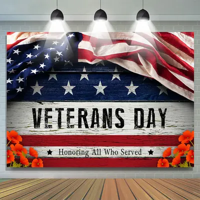 Aperturee Honoring All Who Served USA Veterans Day Backdrop - Aperturee