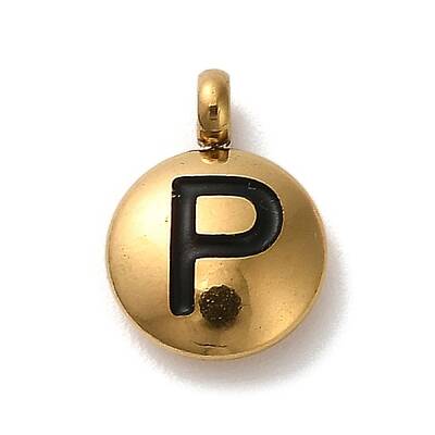 304 Stainless Steel Black Enamel Charms