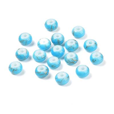 Opaque Spray Painted Glass Beads