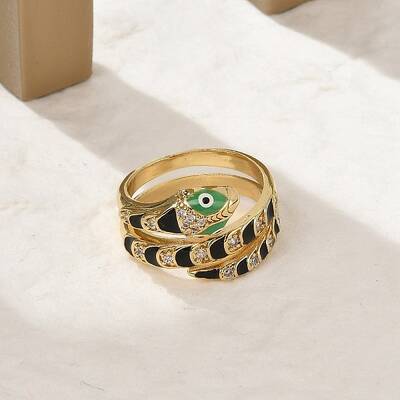 Brass Micro Pave Clear Cubic Zirconia Finger Rings